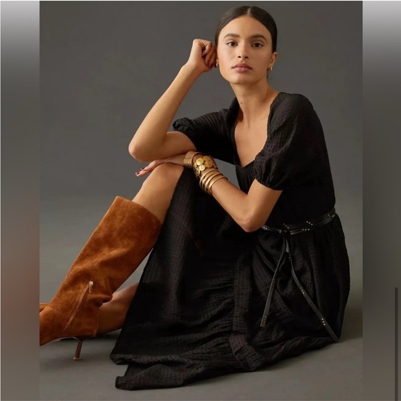 Anthropologie Tiered Puff Sleeve Maxi Dress - NWOT - Picture 4 of 7